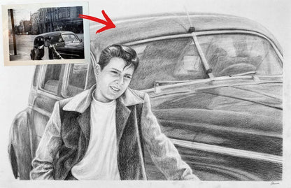 Hand-Drawn Portrait from Photo, Custom Pencil Sketch, Personalized Drawing, Realistic Art Commission, Unique Gift idea for Loved One